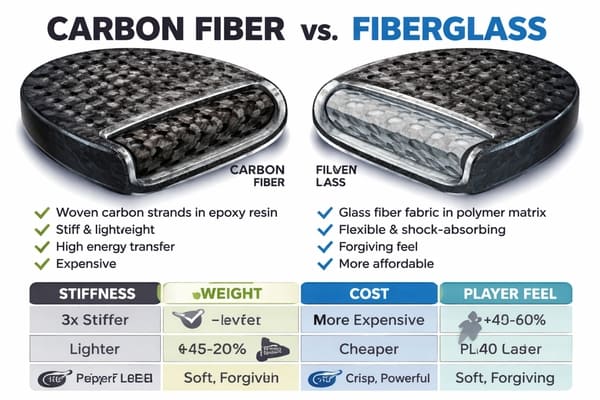 Carbon fiber and fiberglass construction details Material structure comparison