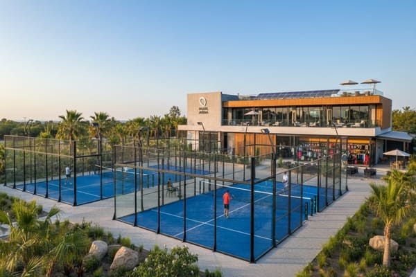 Modern padel court facility