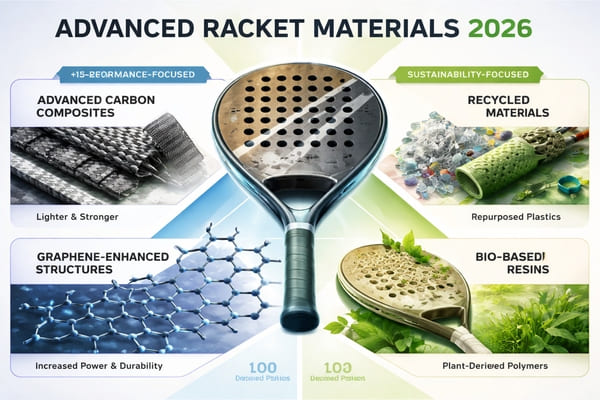 Next-generation padel racket materials Advanced racket materials comparison