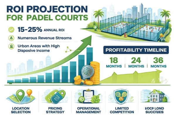 ROI projection chart for padel courts