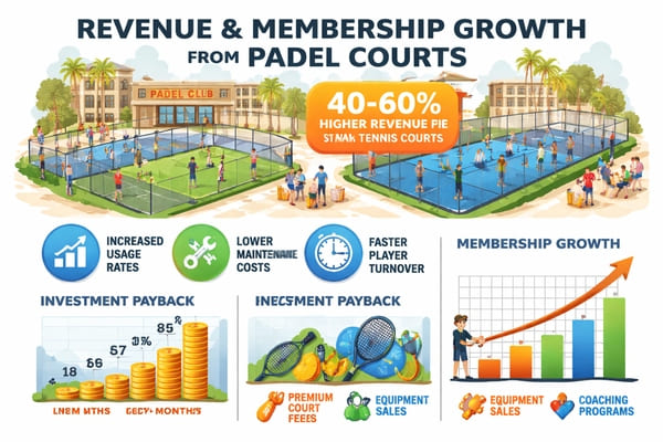 Padel court benefits for sports facilities