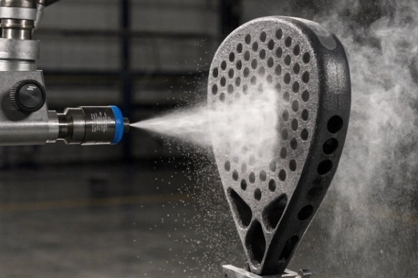 sandblasted padel racket finish production process premium matte